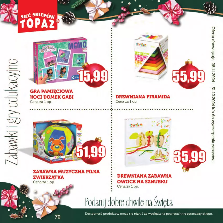 Gazetka promocyjna Topaz - Gazetka - ważna 28.11 do 31.12.2024 - strona 70