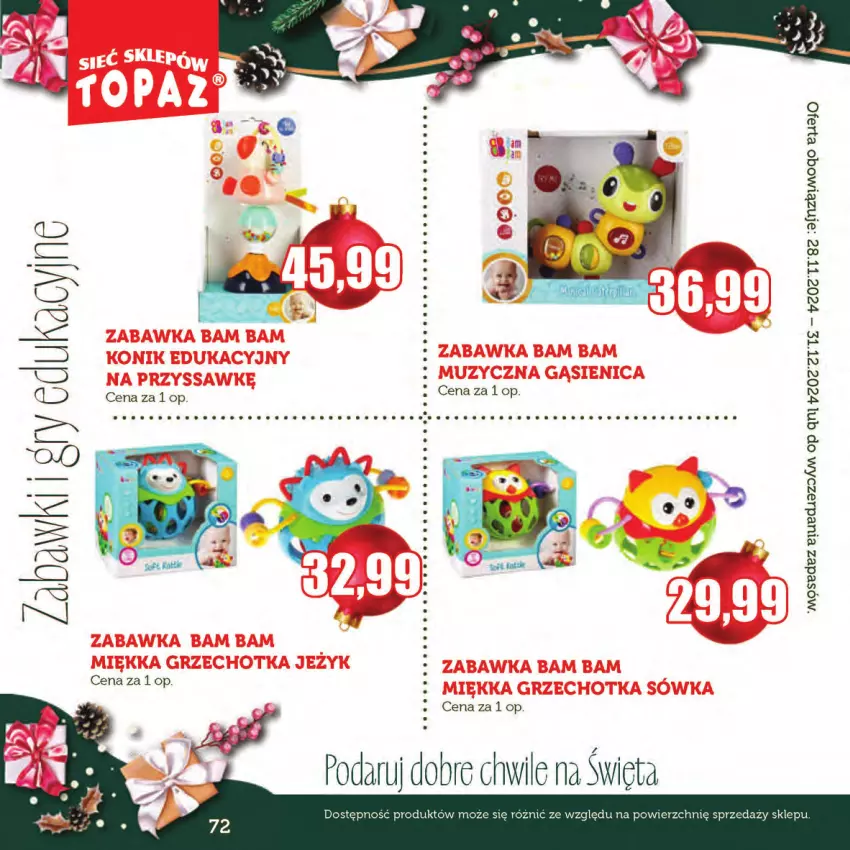 Gazetka promocyjna Topaz - Gazetka - ważna 28.11 do 31.12.2024 - strona 72