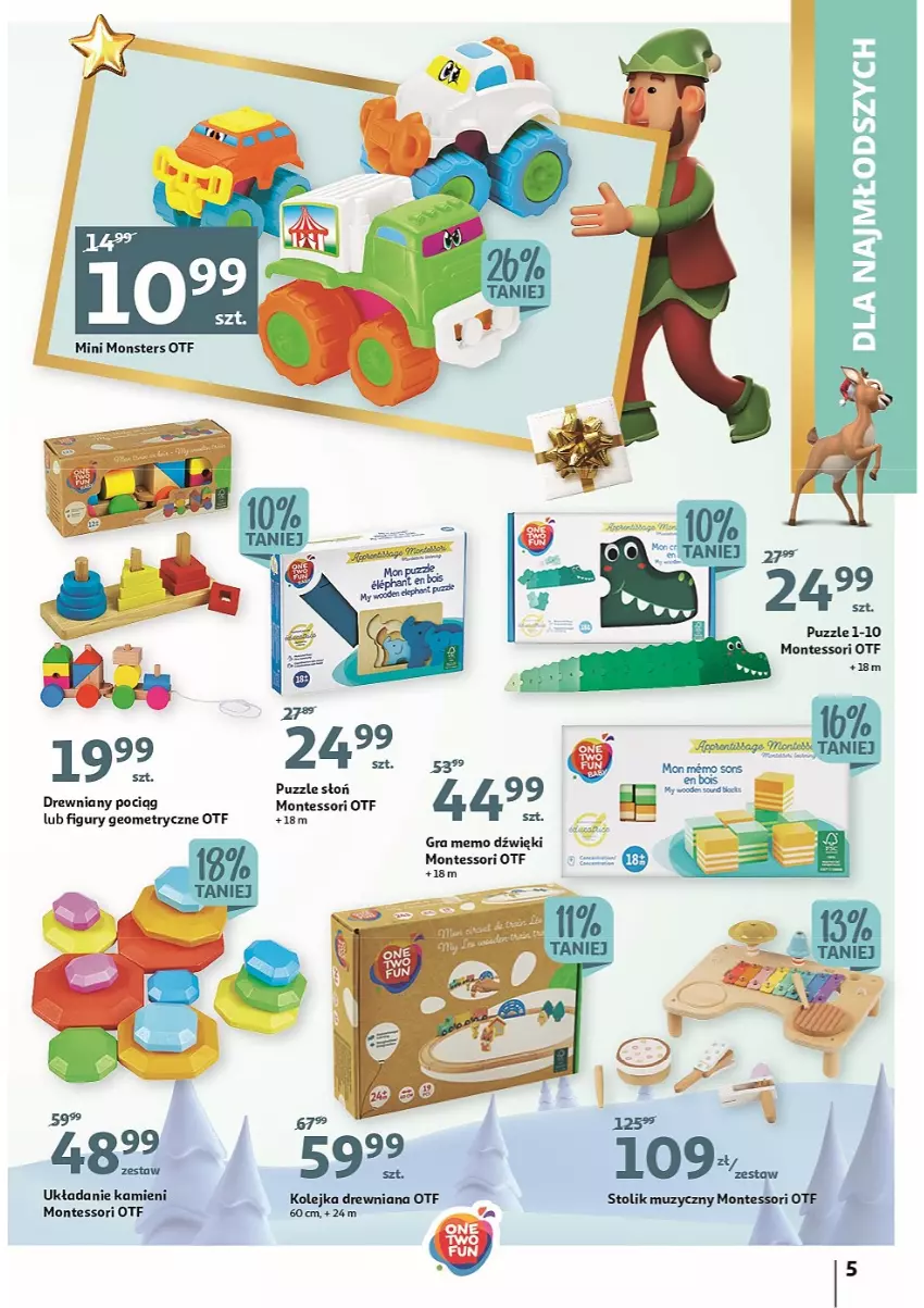 Gazetka promocyjna Auchan - Katalog MAGIA zabawek i dekoracji! - ważna 10.11 do 23.11.2022 - strona 5 - produkty: Gra, Kolejka, Monte, Olej, Pociąg, Puzzle, Stolik