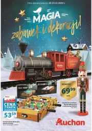 Gazetka promocyjna Auchan - Katalog MAGIA zabawek i dekoracji! - Gazetka - ważna od 23.11 do 23.11.2022 - strona 1 - produkty: Gra, Dziadek do orzechów, Piłkarzyki