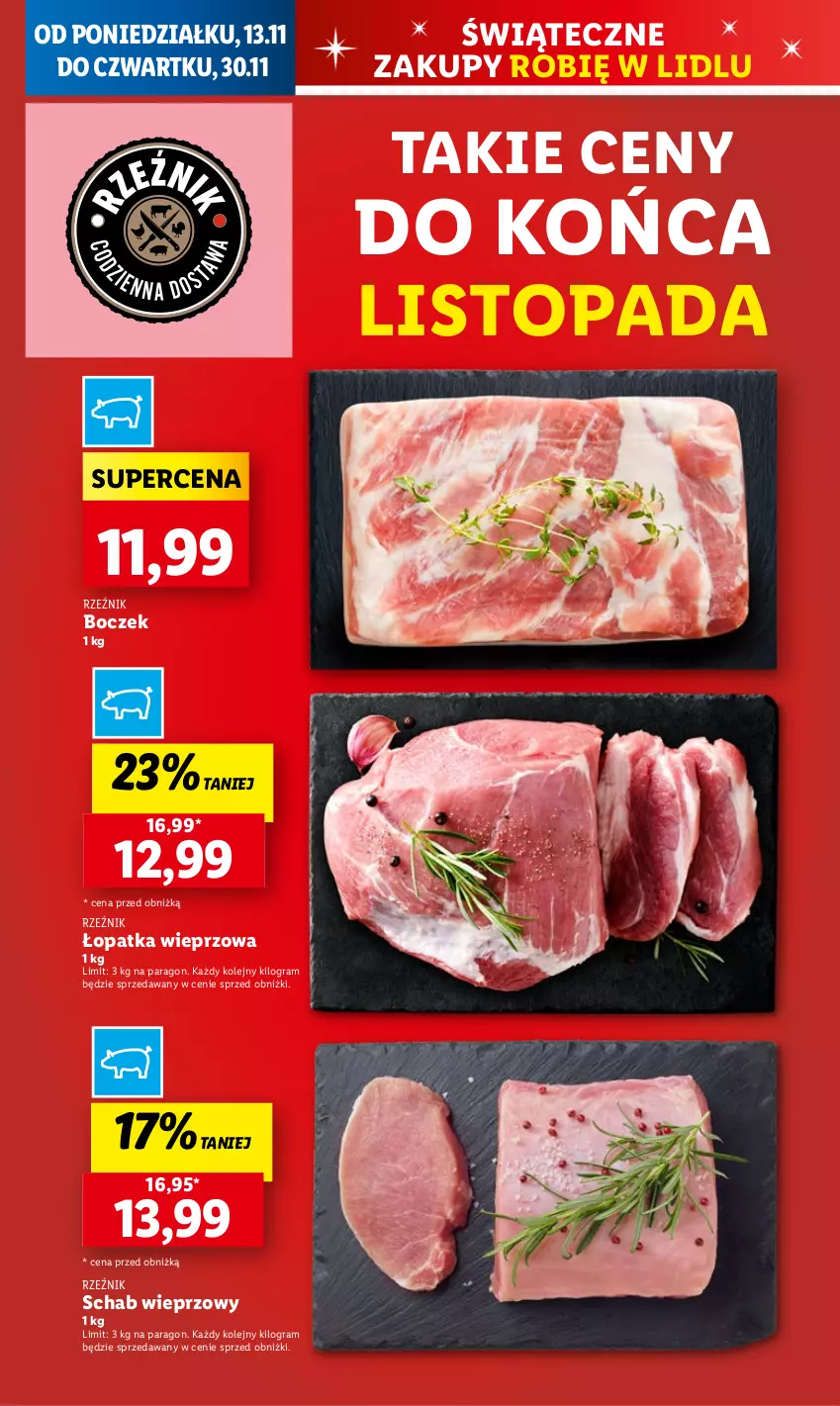 Gazetka promocyjna Lidl - GAZETKA - ważna 13.11 do 15.11.2023 - strona 10 - produkty: Boczek, Gra, Olej, Schab wieprzowy, Top