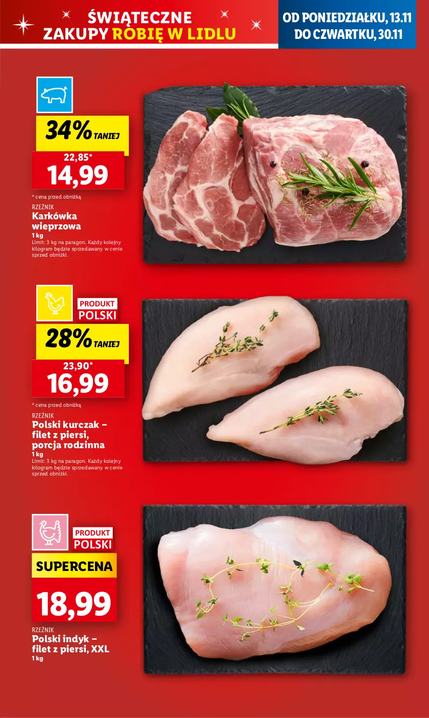 Gazetka promocyjna Lidl - GAZETKA - ważna 13.11 do 15.11.2023 - strona 11 - produkty: Gra, Karkówka wieprzowa, Kurczak, Olej, Por