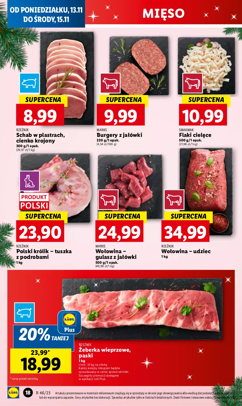 Gazetka promocyjna Lidl - GAZETKA - ważna 13.11 do 15.11.2023 - strona 34 - produkty: Burger, Flaki, Gra, Królik, Mięso, Olej, Tusz, Wołowina