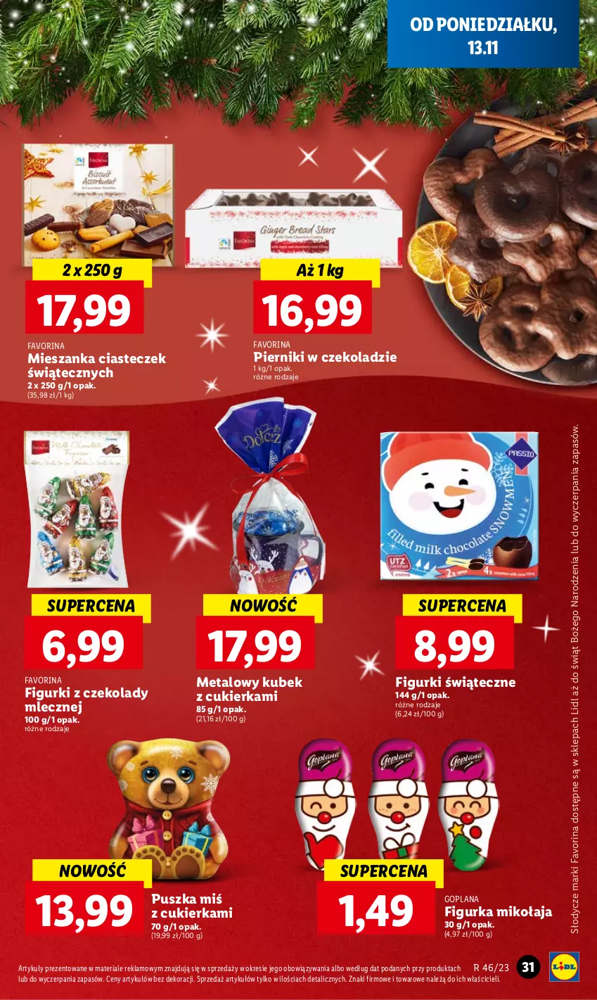 Gazetka promocyjna Lidl - GAZETKA - ważna 13.11 do 15.11.2023 - strona 47 - produkty: Cukier, Fa, Goplana, Kubek, LANA, Piernik, Pierniki w czekoladzie