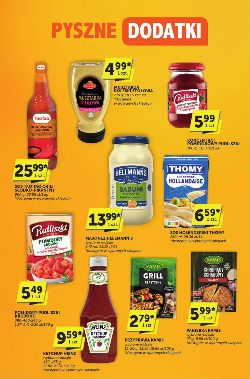 Gazetka promocyjna ABC - ważna 15.05 do 27.05.2025 - strona 14 - produkty: Heinz, Kamis, Ketchup, Koncentrat pomidorowy, Majonez, Mus, Musztarda, Pomidory, Pudliszki, Sos