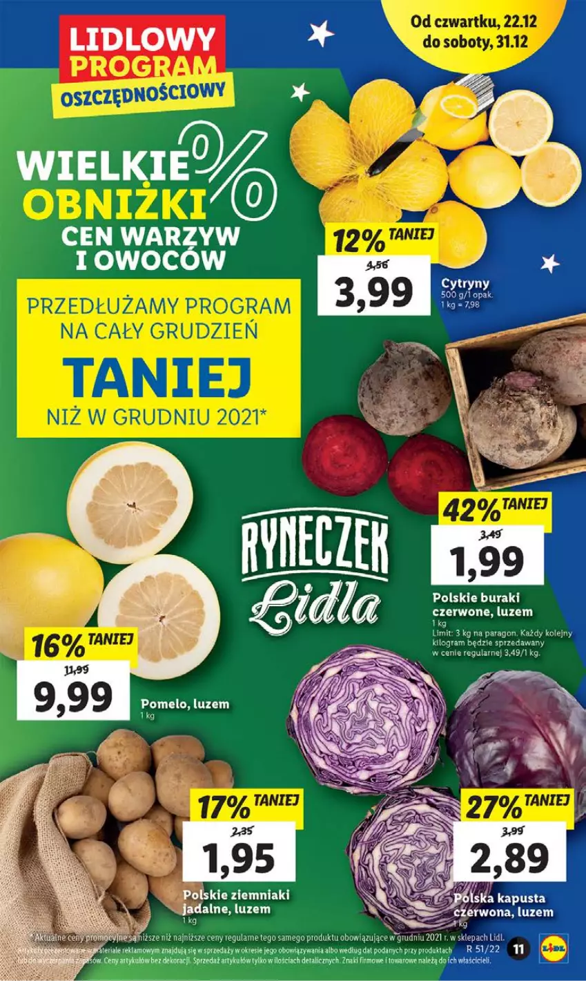 Gazetka promocyjna Lidl - GAZETKA - ważna 22.12 do 24.12.2022 - strona 13 - produkty: Buraki, Gra, Olej, Pomelo, Ziemniaki