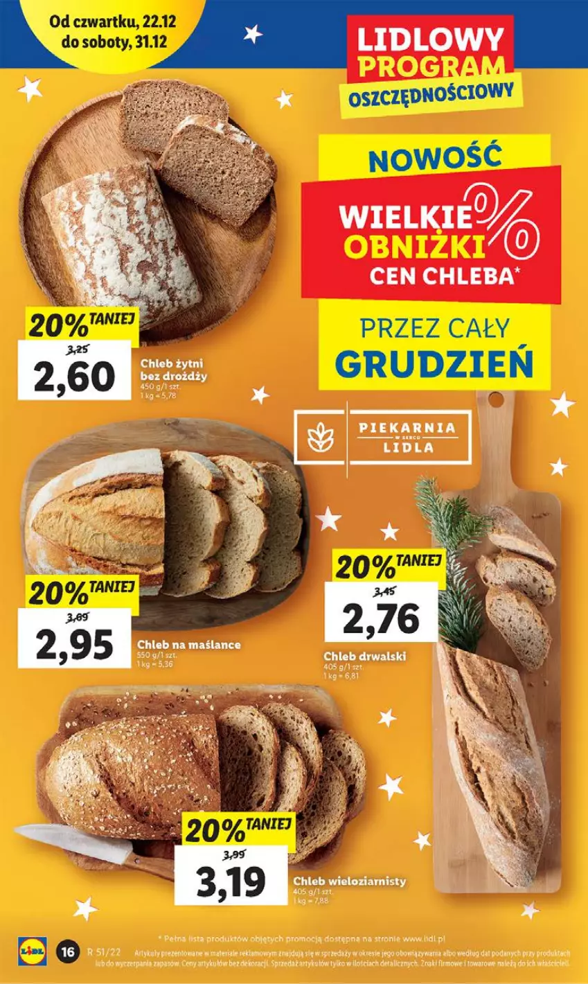 Gazetka promocyjna Lidl - GAZETKA - ważna 22.12 do 24.12.2022 - strona 20 - produkty: Chleb, Chleb wieloziarnisty, Koc