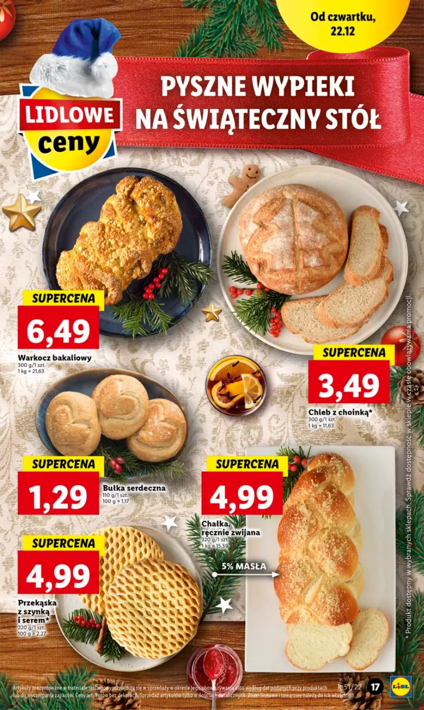 Gazetka promocyjna Lidl - GAZETKA - ważna 22.12 do 24.12.2022 - strona 21 - produkty: Bułka, Chleb, Koc, Ser