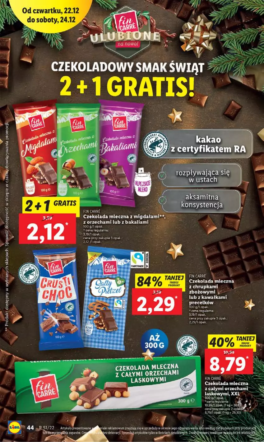 Gazetka promocyjna Lidl - GAZETKA - ważna 22.12 do 24.12.2022 - strona 54 - produkty: Czekolada, Czekolada mleczna, Kawa, LG