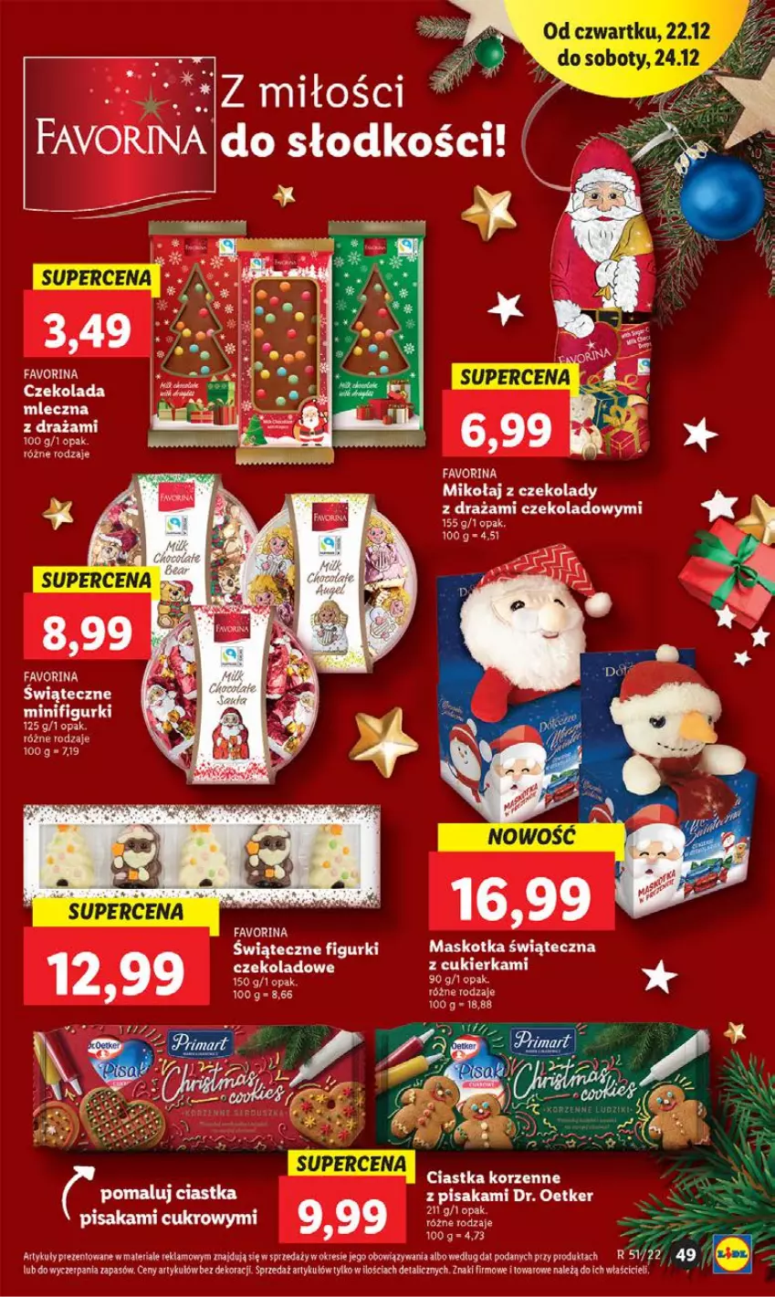 Gazetka promocyjna Lidl - GAZETKA - ważna 22.12 do 24.12.2022 - strona 59 - produkty: Ciastka, Cukier, Czekolada, Dr. Oetker, Fa, Szal