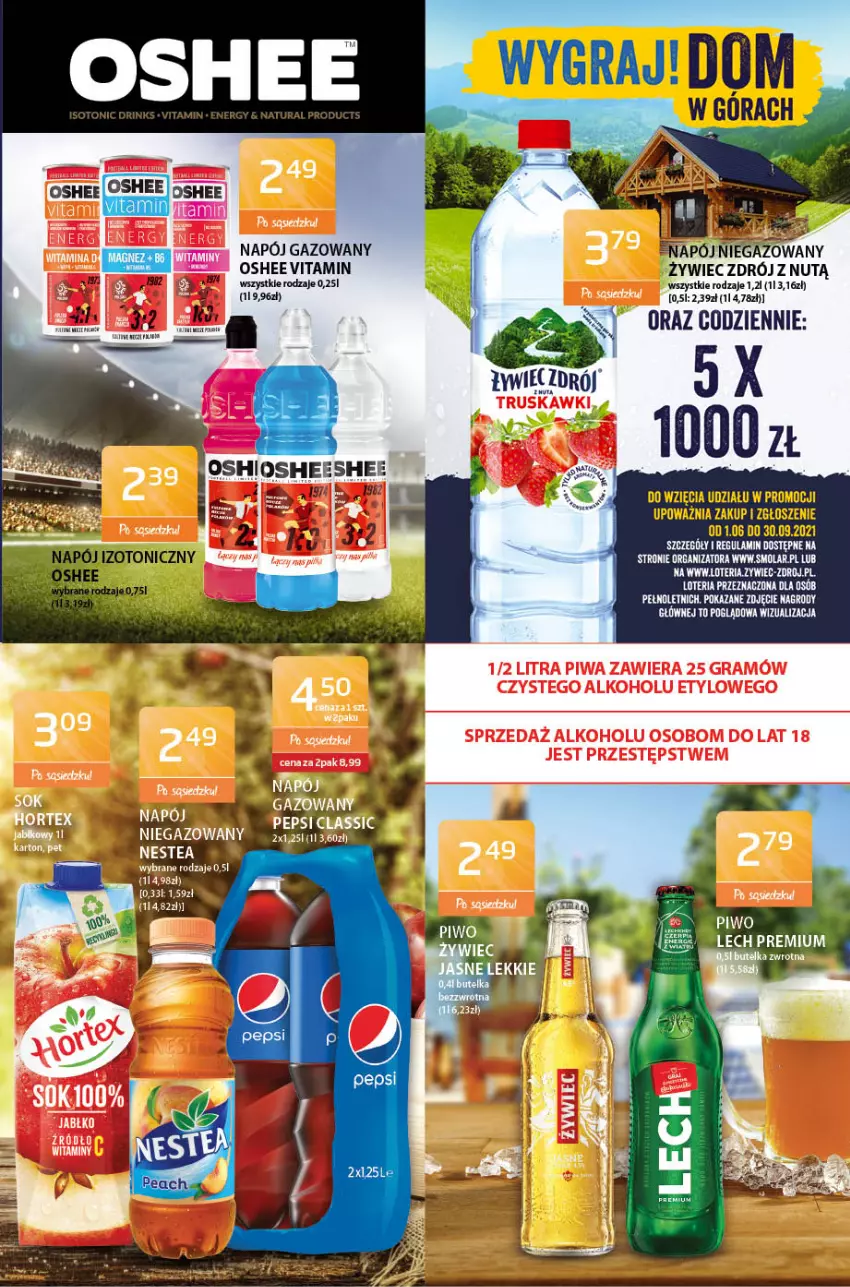 Gazetka promocyjna ABC - Gazetka - ważna 29.07 do 12.08.2021 - strona 7 - produkty: Gra, Lech Premium, Mola, Napój, Napój gazowany, Oshee, Pepsi