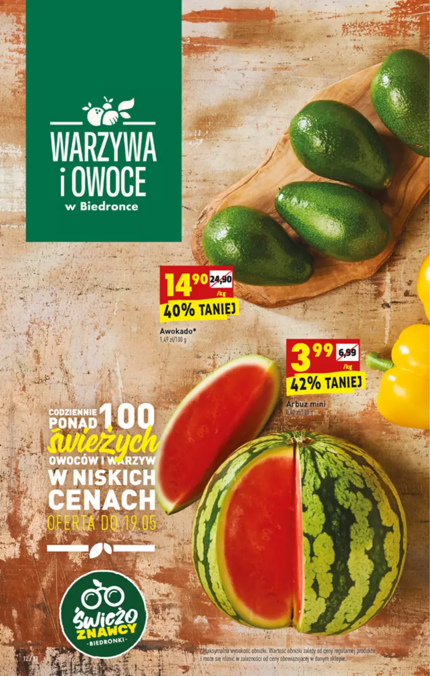 Gazetka promocyjna Biedronka - W tym tygodniu - ważna 17.05 do 22.05.2021 - strona 12 - produkty: Arbuz, Dron, Fa, Owoce, Warzywa, Warzywa i owoce