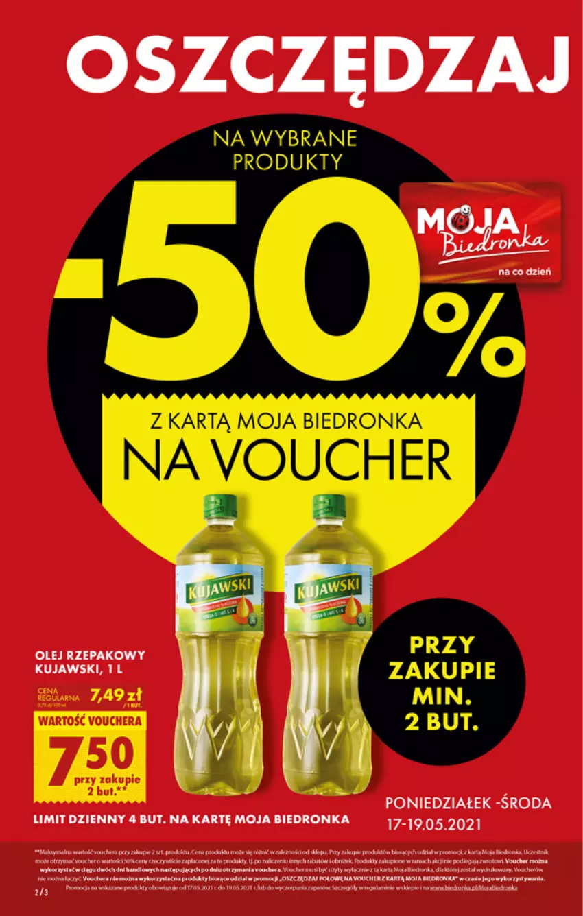 Gazetka promocyjna Biedronka - W tym tygodniu - ważna 17.05 do 22.05.2021 - strona 2 - produkty: Dron, Fa, Kujawski, Olej, Olej rzepakowy, Ser