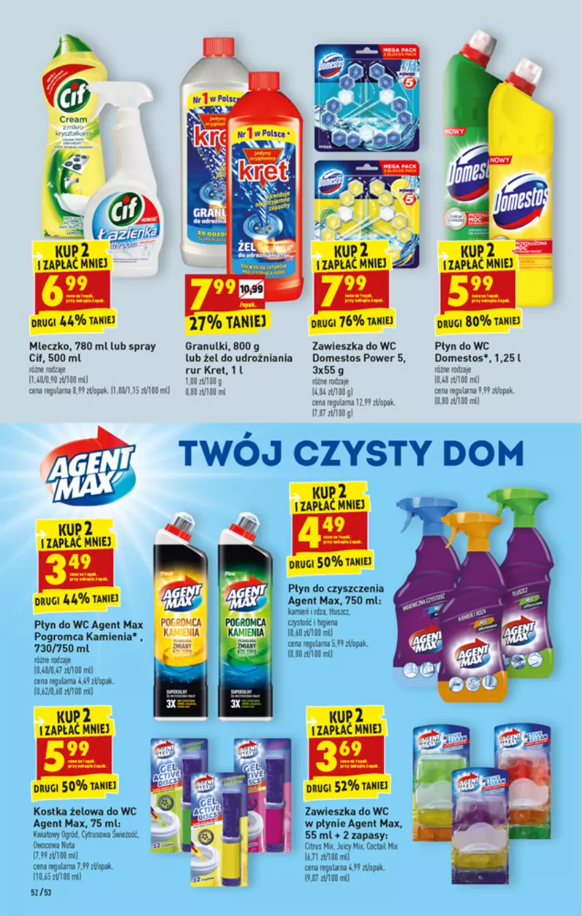 Gazetka promocyjna Biedronka - W tym tygodniu - ważna 17.05 do 22.05.2021 - strona 52 - produkty: Cif, Domestos, Gra, Kaki, Kret, Mleczko, Ogród, Płyn do wc, Zawieszka do wc