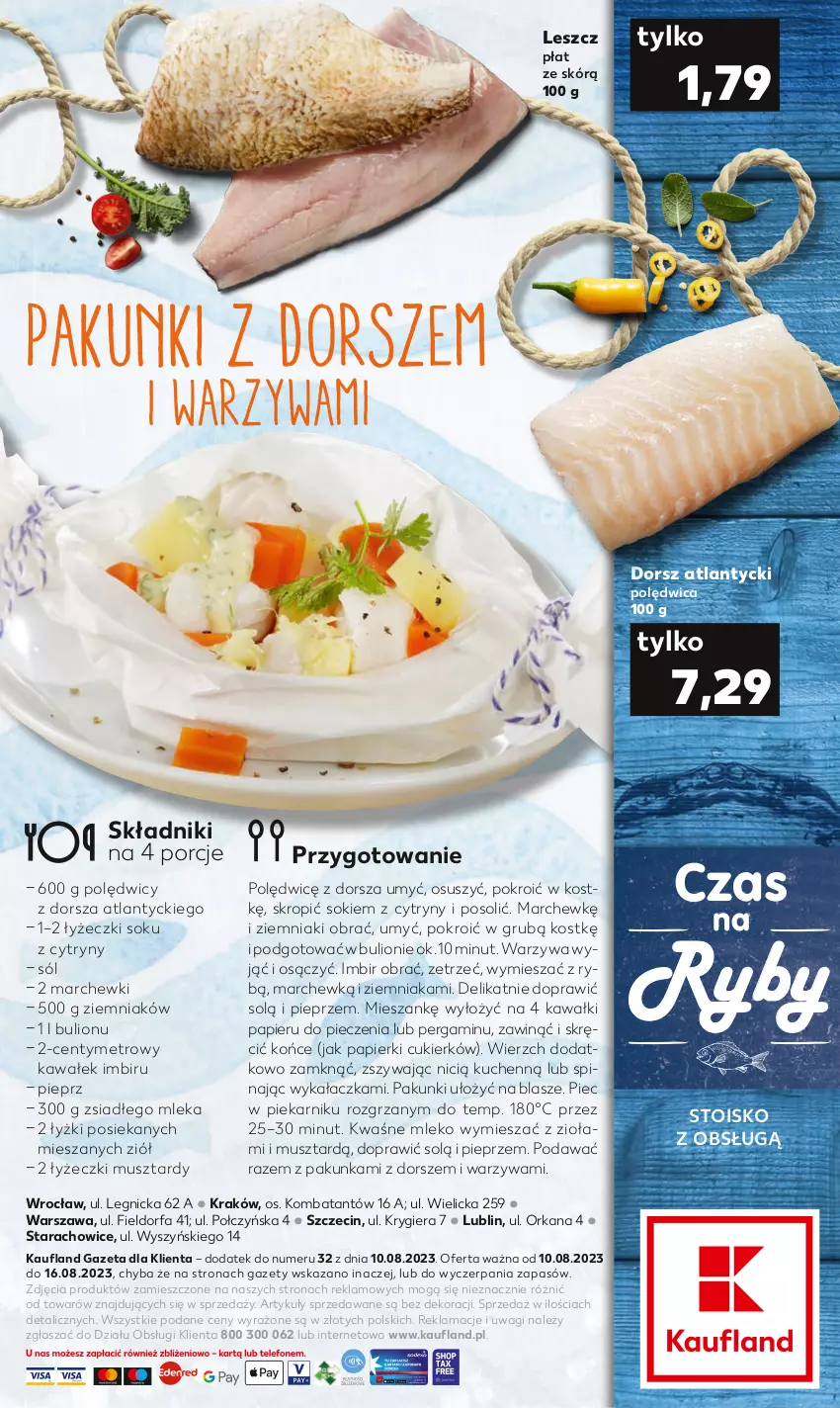 Gazetka promocyjna Kaufland - Kaufland - ważna 10.08 do 16.08.2023 - strona 2 - produkty: Bulion, Cukier, Cytryny, Dorsz, Fa, Imbir, Kawa, Lion, Metro, Mleko, Mus, Orka, Papier, Piec, Piekarnik, Pieprz, Polędwica, Por, Sok, Sól, Wagi, Wałek, Warzywa, Ziemniaki