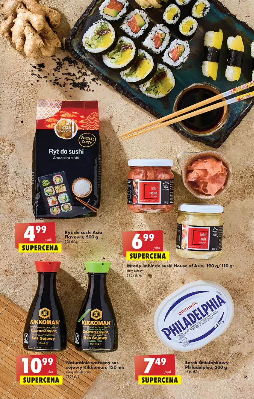 Gazetka promocyjna Biedronka - Gazetka - Biedronka.pl - ważna 05.01 do 11.01.2023 - strona 35 - produkty: Imbir, Philadelphia, Ryż, Ryż do sushi, Ser, Serek, Sos, Sushi