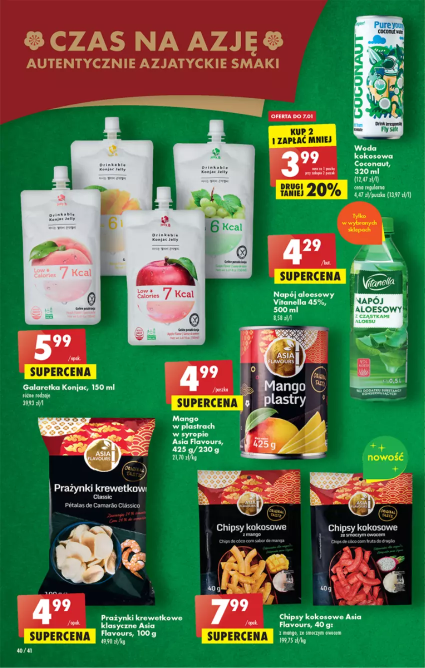 Gazetka promocyjna Biedronka - Gazetka - Biedronka.pl - ważna 05.01 do 11.01.2023 - strona 40 - produkty: Chipsy, Gala, Galaretka, Inka, Kokos, Mango, Napój, Owoce, Prazynki, Syrop