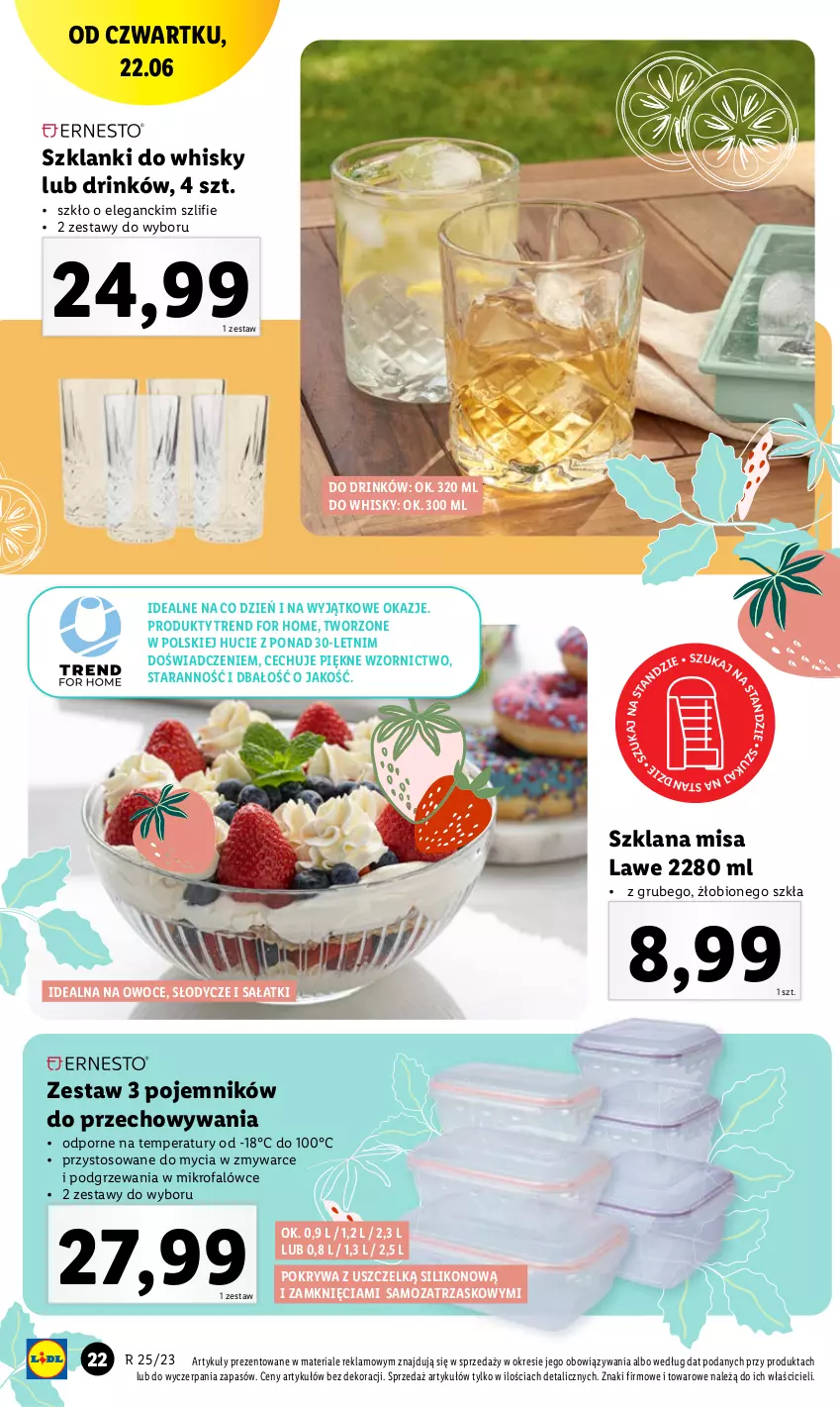 Gazetka promocyjna Lidl - GAZETKA - ważna 19.06 do 24.06.2023 - strona 32 - produkty: Fa, LANA, Lanki, Owoce, Pojemnik, Pokrywa, Por, Sałat, Whisky