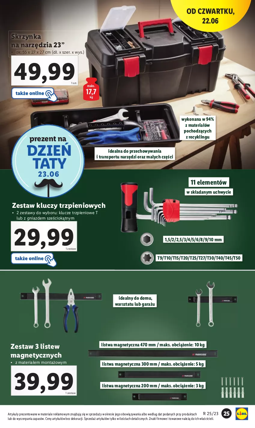 Gazetka promocyjna Lidl - GAZETKA - ważna 19.06 do 24.06.2023 - strona 35 - produkty: Garaż, Listwa, Por, Sport, Tran, Zestaw kluczy