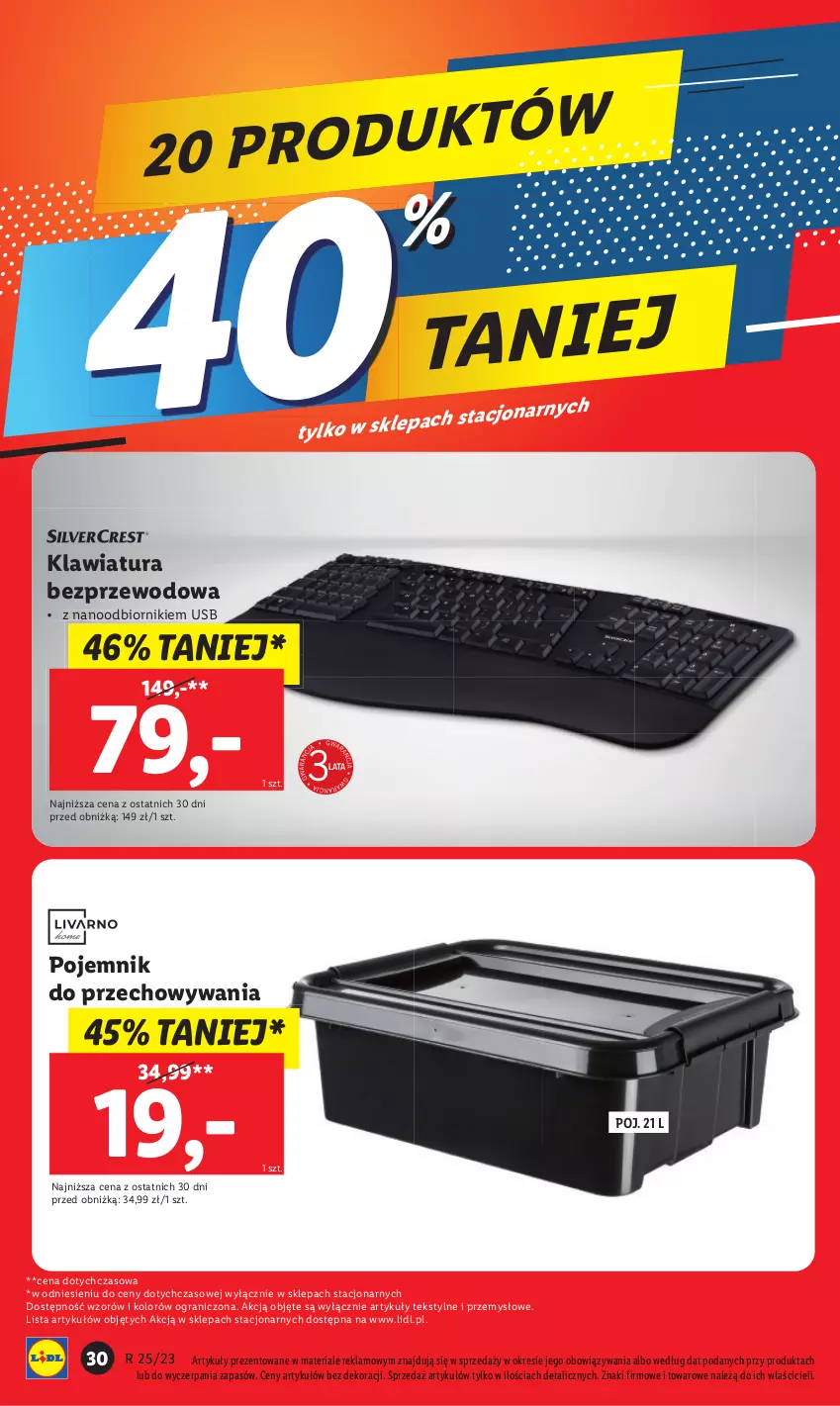 Gazetka promocyjna Lidl - GAZETKA - ważna 19.06 do 24.06.2023 - strona 40 - produkty: Gra, Klawiatura, Pojemnik, Pojemnik do przechowywania