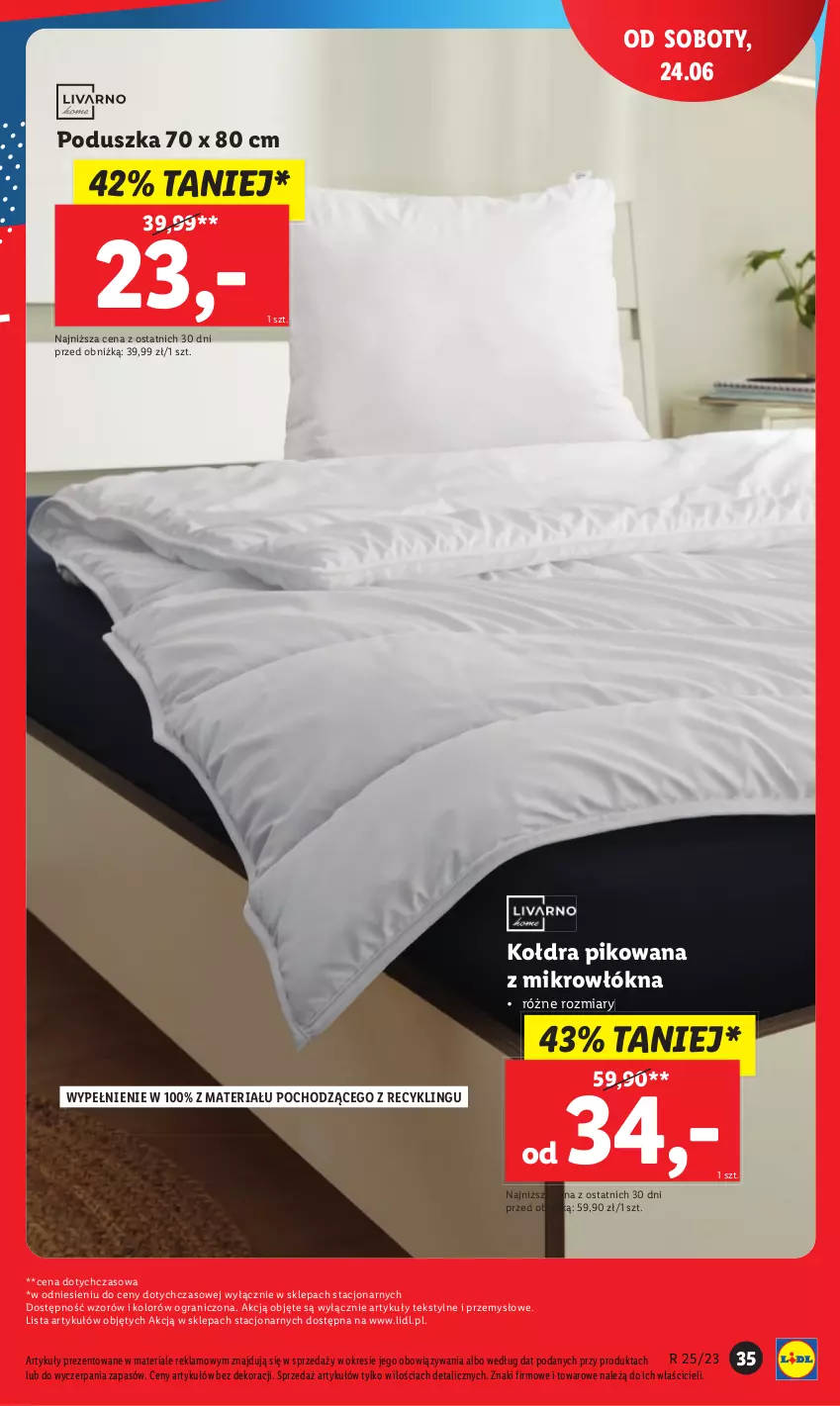 Gazetka promocyjna Lidl - GAZETKA - ważna 19.06 do 24.06.2023 - strona 45 - produkty: Gra, Kołdra, Poduszka