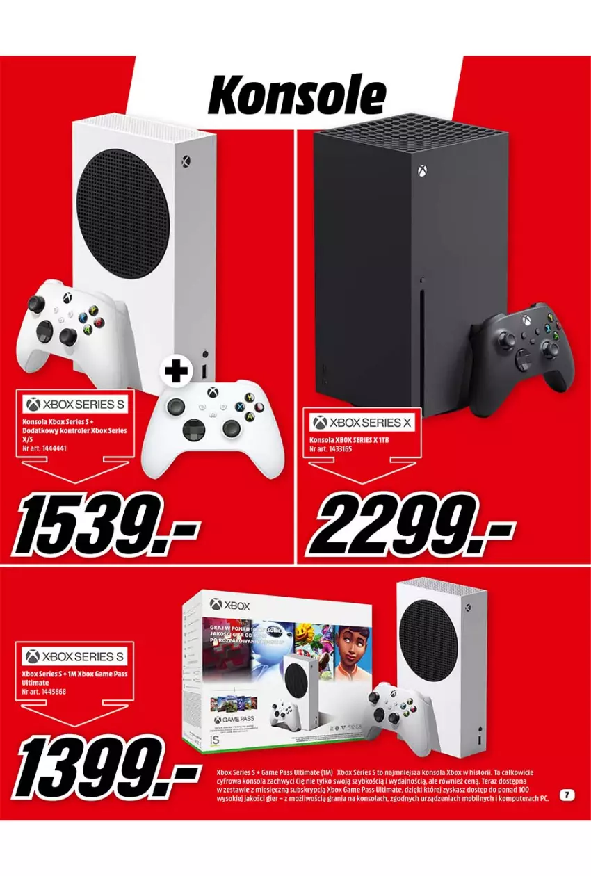 Gazetka promocyjna Media Markt - Gazetka Media Markt - ważna 01.10 do 31.10.2021 - strona 7 - produkty: Ser, Xbox