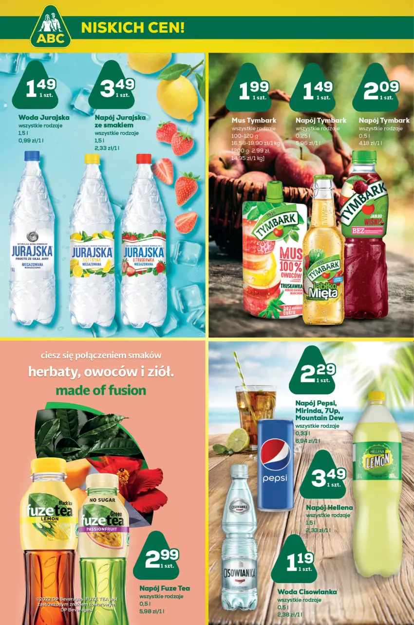 Gazetka promocyjna ABC - Gazetka - ważna 09.08 do 22.08.2022 - strona 10 - produkty: 7up, Cisowianka, Hellena, Mirinda, Napój, Pepsi, Woda