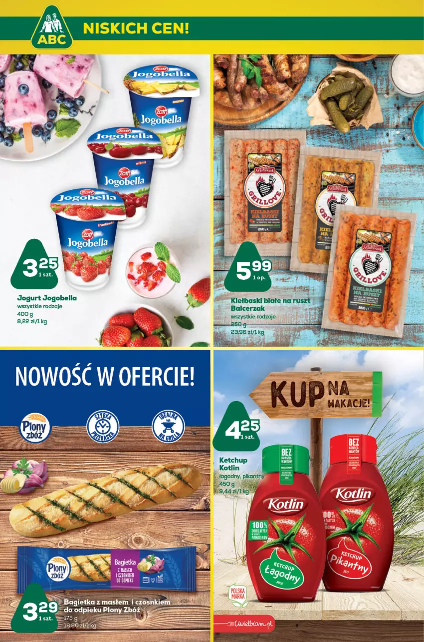 Gazetka promocyjna ABC - Gazetka - ważna 09.08 do 22.08.2022 - strona 6 - produkty: Bell, Bella, Jogobella, Jogurt, Ketchup, Kiełbaski białe, Kotlin