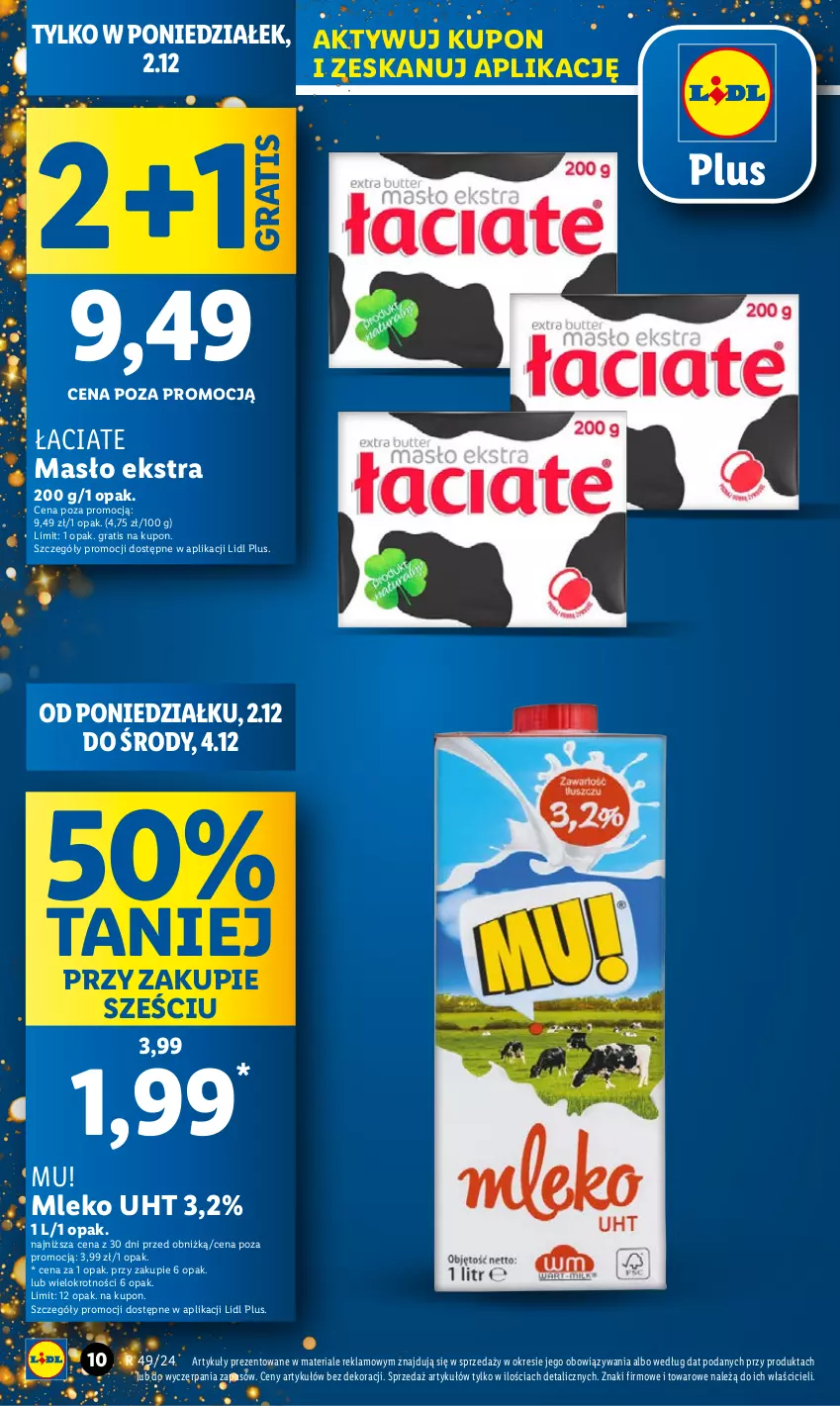 Gazetka promocyjna Lidl - GAZETKA - ważna 02.12 do 04.12.2024 - strona 10 - produkty: Gra, Masło, Mleko