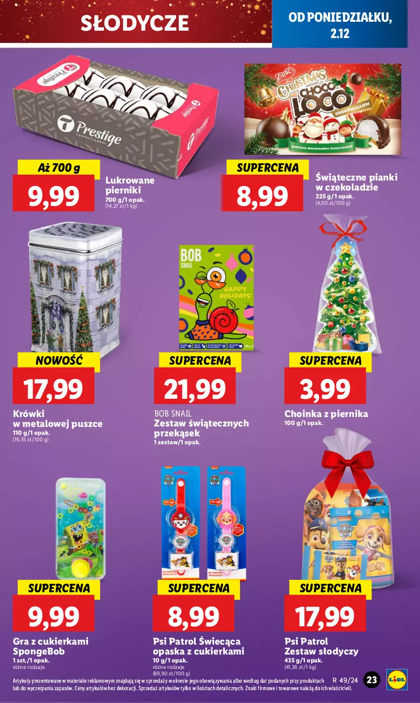 Gazetka promocyjna Lidl - GAZETKA - ważna 02.12 do 04.12.2024 - strona 25 - produkty: Choinka, Cukier, Gra, Inka, Opaska, Piernik, Psi Patrol