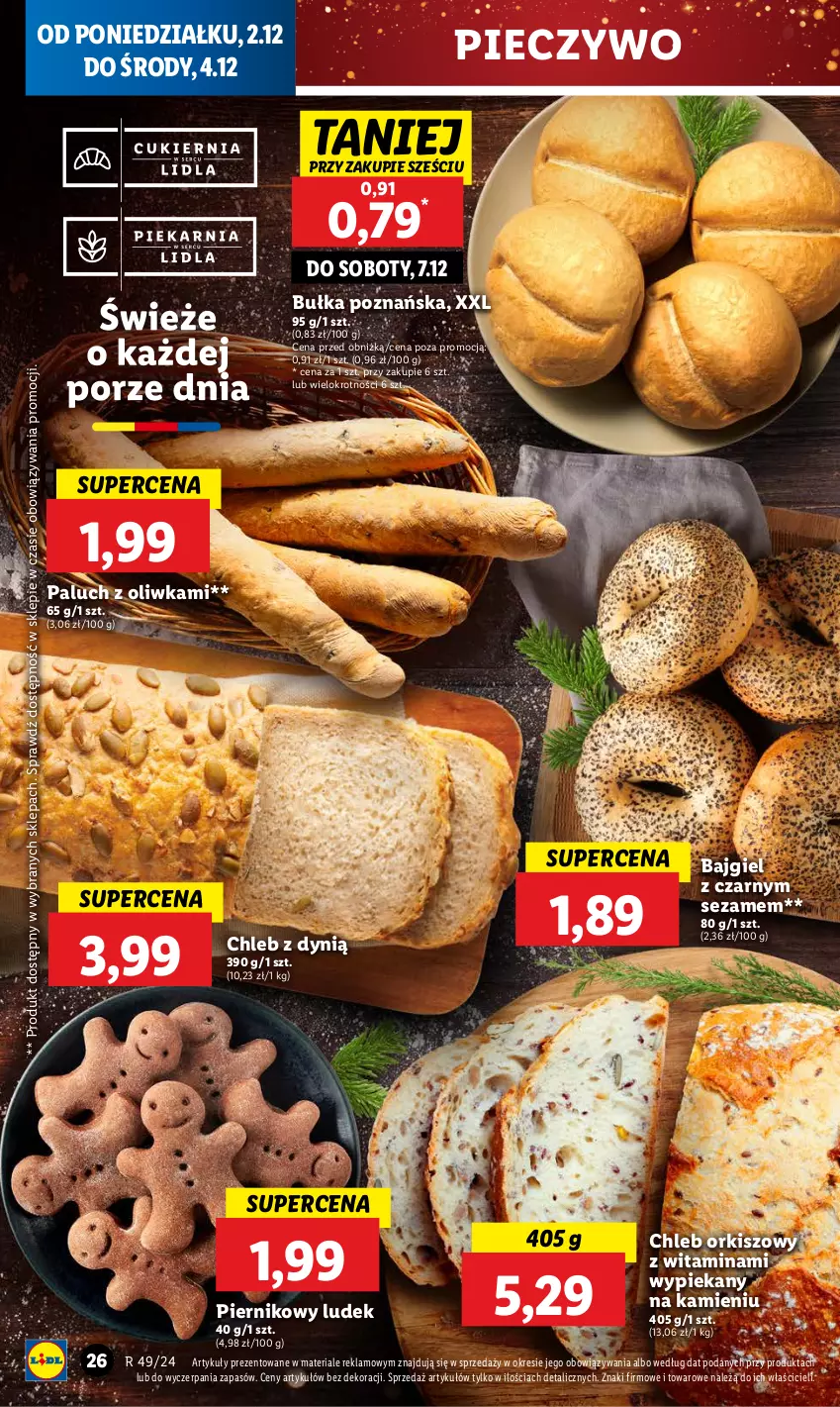 Gazetka promocyjna Lidl - GAZETKA - ważna 02.12 do 04.12.2024 - strona 28 - produkty: Bułka, Chleb, Dynią, Piec, Pieczywo, Piernik, Sezam