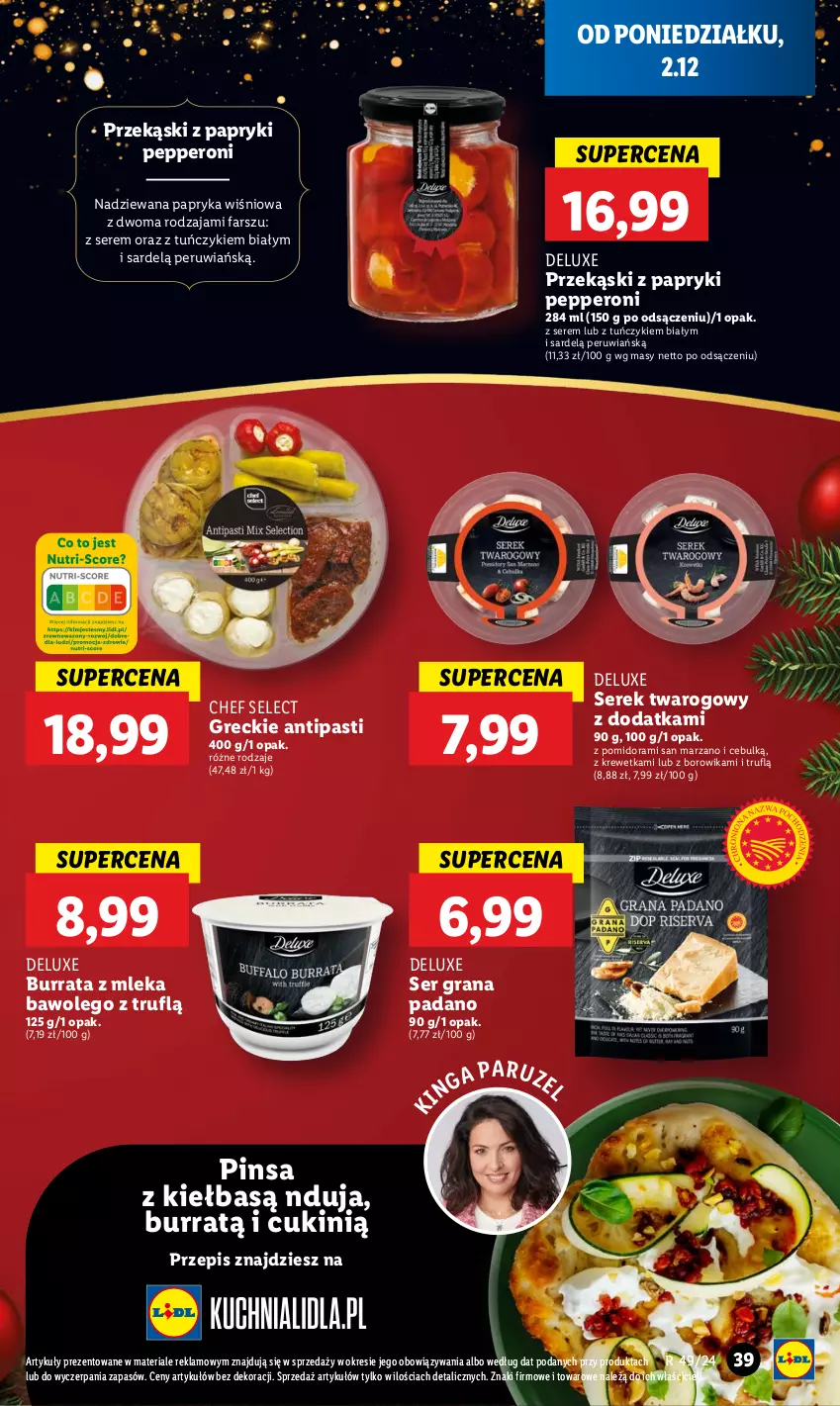 Gazetka promocyjna Lidl - GAZETKA - ważna 02.12 do 04.12.2024 - strona 41 - produkty: Burrata, Fa, Gra, LEGO, Papryka, Ser, Serek, Serek twarogowy, Tuńczyk