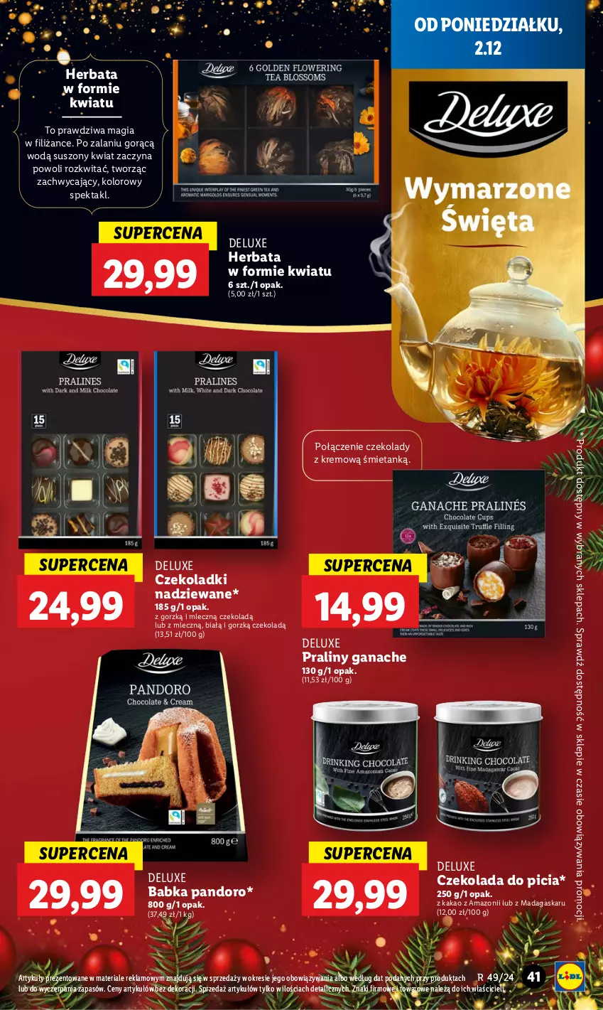 Gazetka promocyjna Lidl - GAZETKA - ważna 02.12 do 04.12.2024 - strona 43 - produkty: Babka, Czekolada, Herbata, Kakao, Praliny