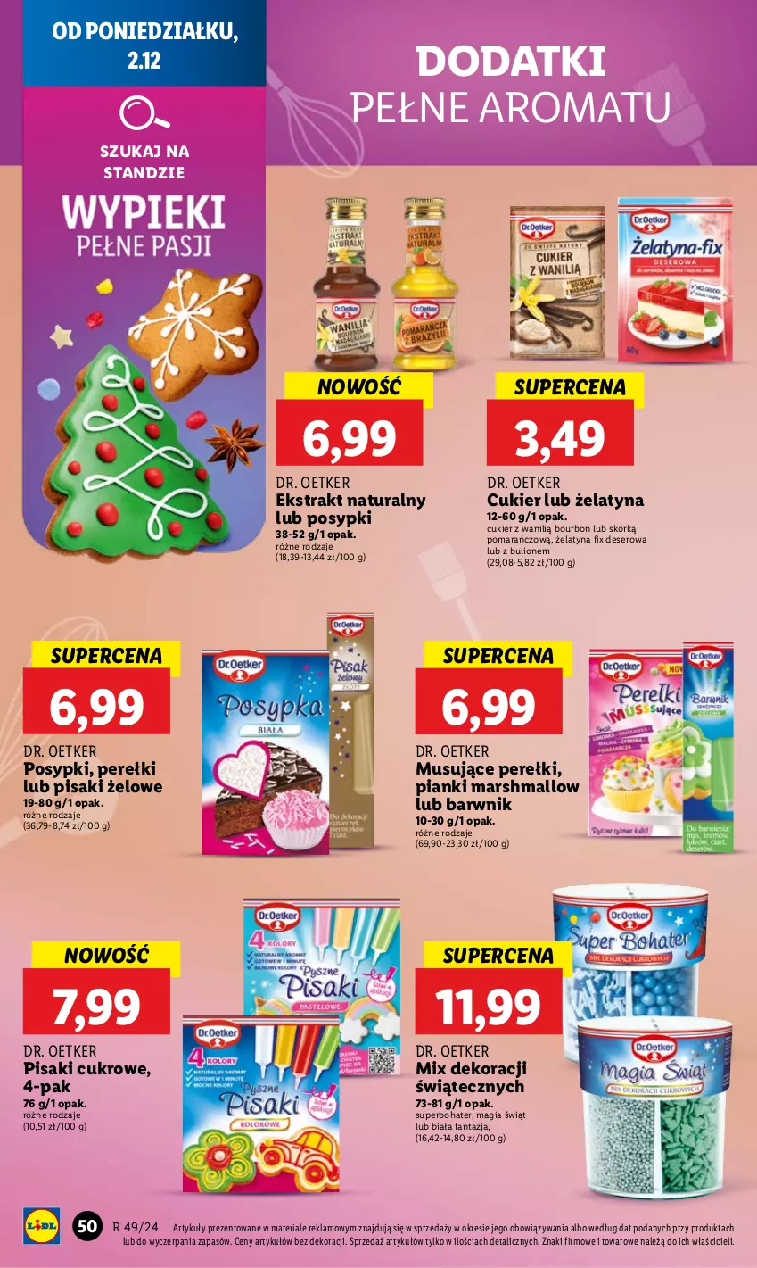 Gazetka promocyjna Lidl - GAZETKA - ważna 02.12 do 04.12.2024 - strona 54 - produkty: Bourbon, Bulion, Cukier, Deser, Dr. Oetker, Fa, Fanta, Lion, Mars, Mus, Ser