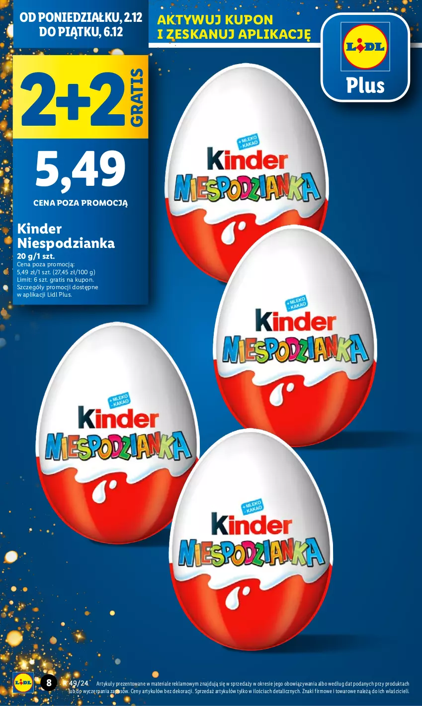 Gazetka promocyjna Lidl - GAZETKA - ważna 02.12 do 04.12.2024 - strona 8 - produkty: Gra, Kinder