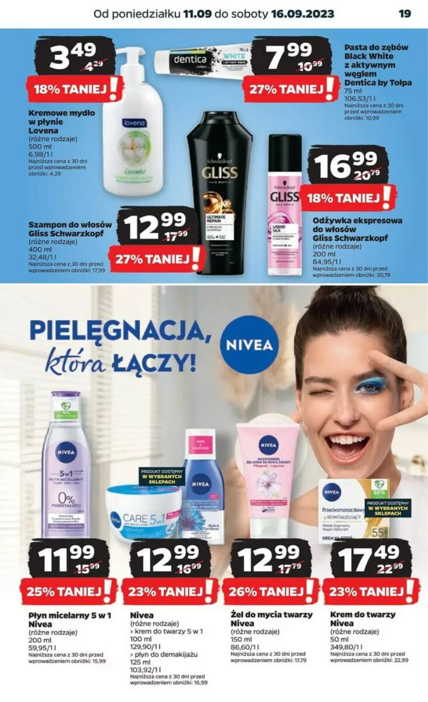 Gazetka promocyjna Netto - ważna 11.09 do 16.09.2023 - strona 11 - produkty: Krem do twarzy, Lack, Makijaż, Nivea, Płyn micelarny, Schwarzkopf, Szampon, Tołpa