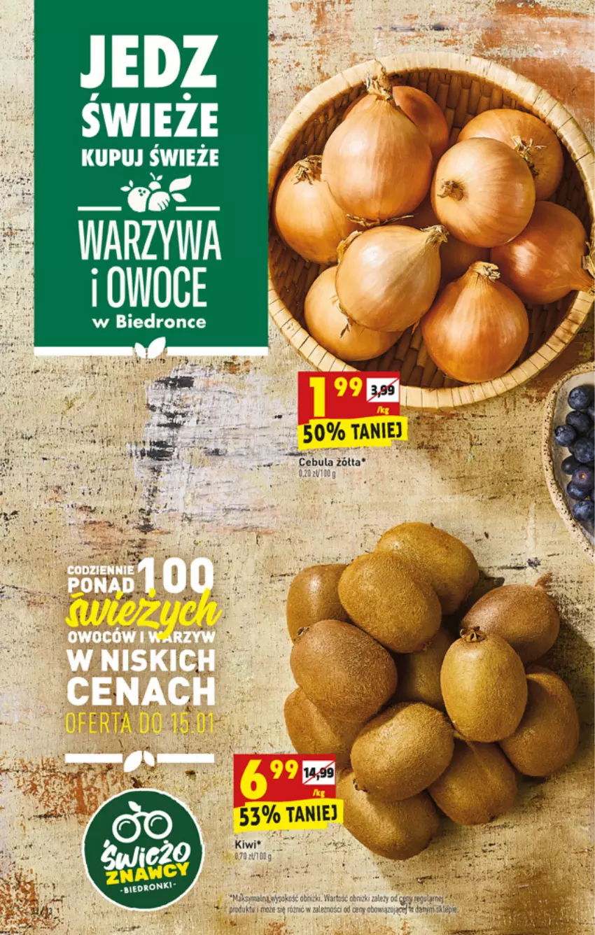 Gazetka promocyjna Biedronka - W tym tygodniu - ważna 13.01 do 19.01.2022 - strona 12 - produkty: Cebula, Cebula zółta, Fa, Gry, Kiwi