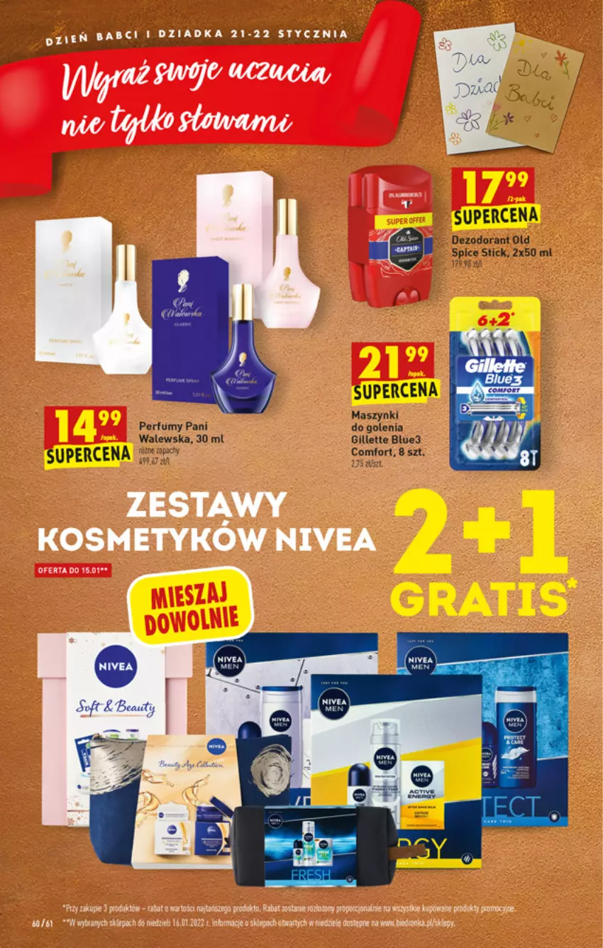 Gazetka promocyjna Biedronka - W tym tygodniu - ważna 13.01 do 19.01.2022 - strona 60 - produkty: Dezodorant, Gillette, Nivea, Old Spice, Perfum