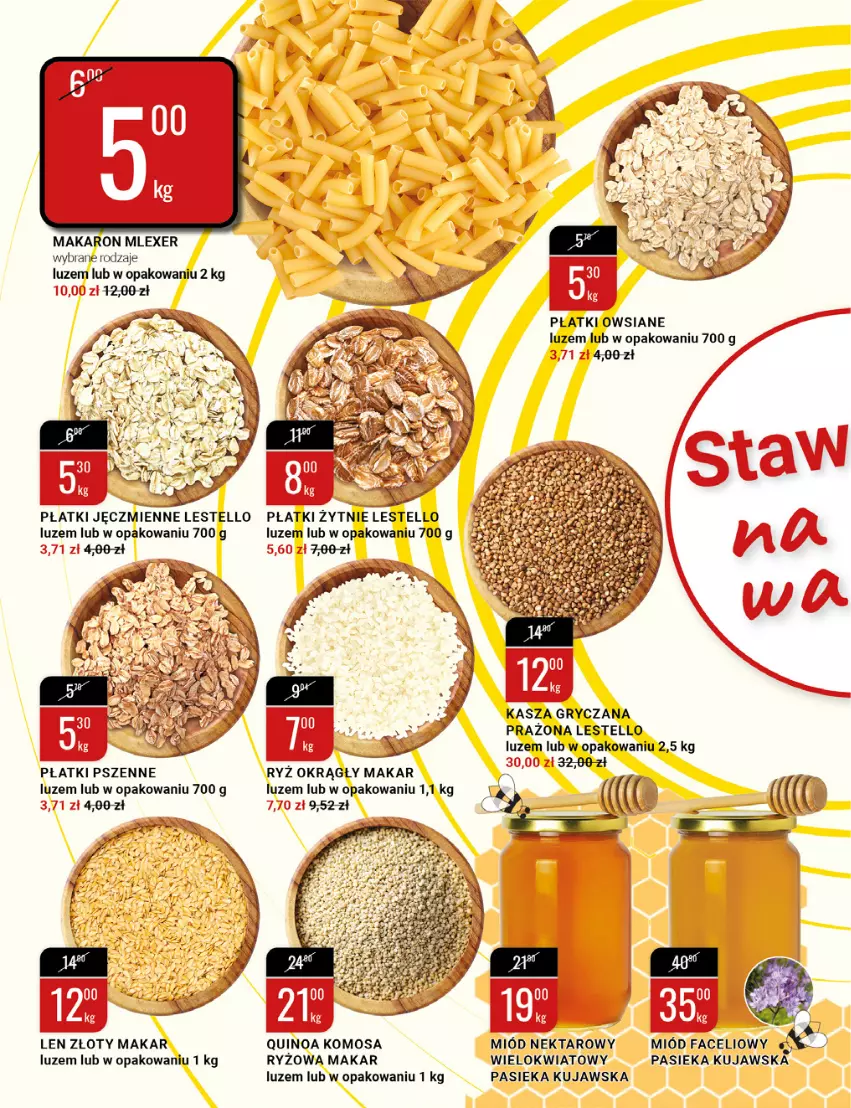 Gazetka promocyjna Bi1 - Uwaga mega paka - ważna 21.09 do 04.10.2022 - strona 4 - produkty: Fa, Gry, Kasza, Kasza gryczana, Makaron, Miód, Nektar, Płatki owsiane, Quinoa, Ryż