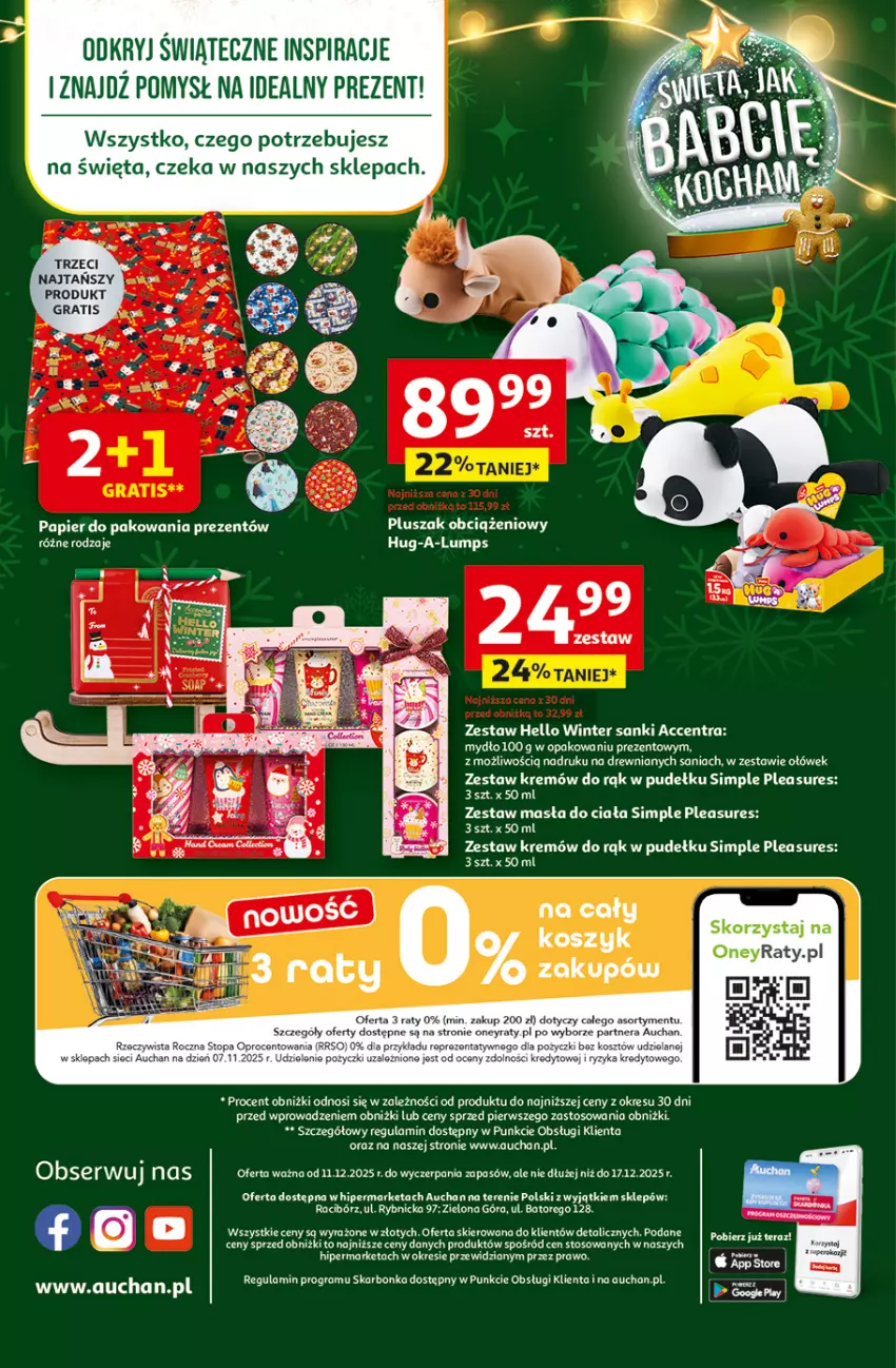 Gazetka promocyjna Auchan - Gazetka Święta jak babcię kocham Hipermarket Auchan - ważna 11.12 do 17.12.2025 - strona 45 - produkty: Gra, Kosz, Mydło, Sanki, Top
