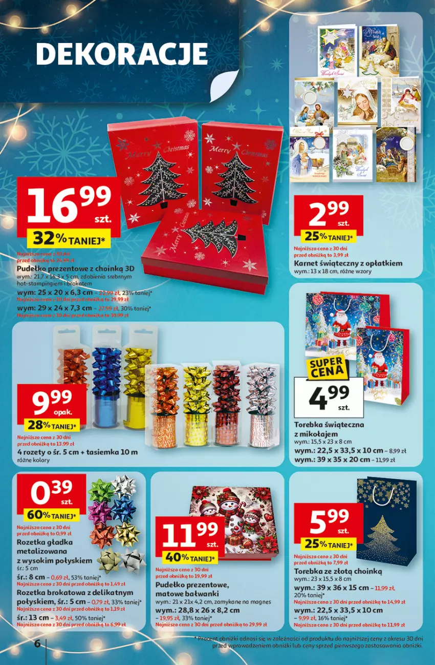 Gazetka promocyjna Auchan - Gazetka Święta jak babcię kocham Hipermarket Auchan - ważna 11.12 do 17.12.2025 - strona 6 - produkty: Pudełko, Sok, Torebka