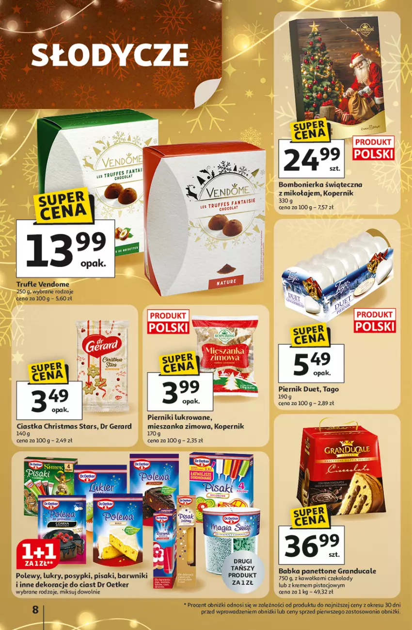 Gazetka promocyjna Auchan - Gazetka Święta jak babcię kocham Hipermarket Auchan - ważna 11.12 do 17.12.2025 - strona 8 - produkty: Babka, Ciastka, Dr Gerard, Gra, Kawa, Piernik, Tago