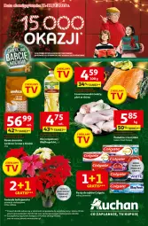 Gazetka promocyjna Auchan - Gazetka Święta jak babcię kocham Hipermarket Auchan - Gazetka - ważna od 17.12 do 17.12.2025 - strona 1 - produkty: Kurczak, Gra, Kawa ziarnista, Poinsecja, Kawa, Gwiazda, Lavazza, Colgate, Olej, Podudzie z kurczaka, LG