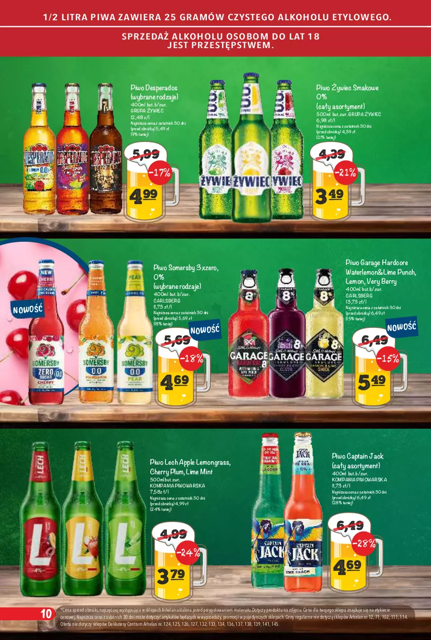 Gazetka promocyjna Arhelan - Gazetka - ważna 24.04 do 10.05.2026 - strona 10 - produkty: Captain Jack, Carlsberg, Desperados, Gra, Piwa, Piwo, Rum, Somersby