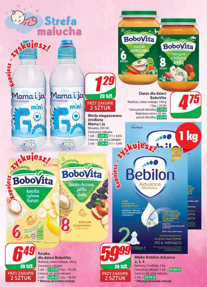 Gazetka promocyjna Dino - Gazetka 31 / 2024 - ważna 31.07 do 06.08.2024 - strona 8 - produkty: BEBILON, BoboVita, Danie dla dzieci, Dzieci, LANA, Mleko, Mleko Bebilon, Por, Woda, Woda niegazowana, Wosana