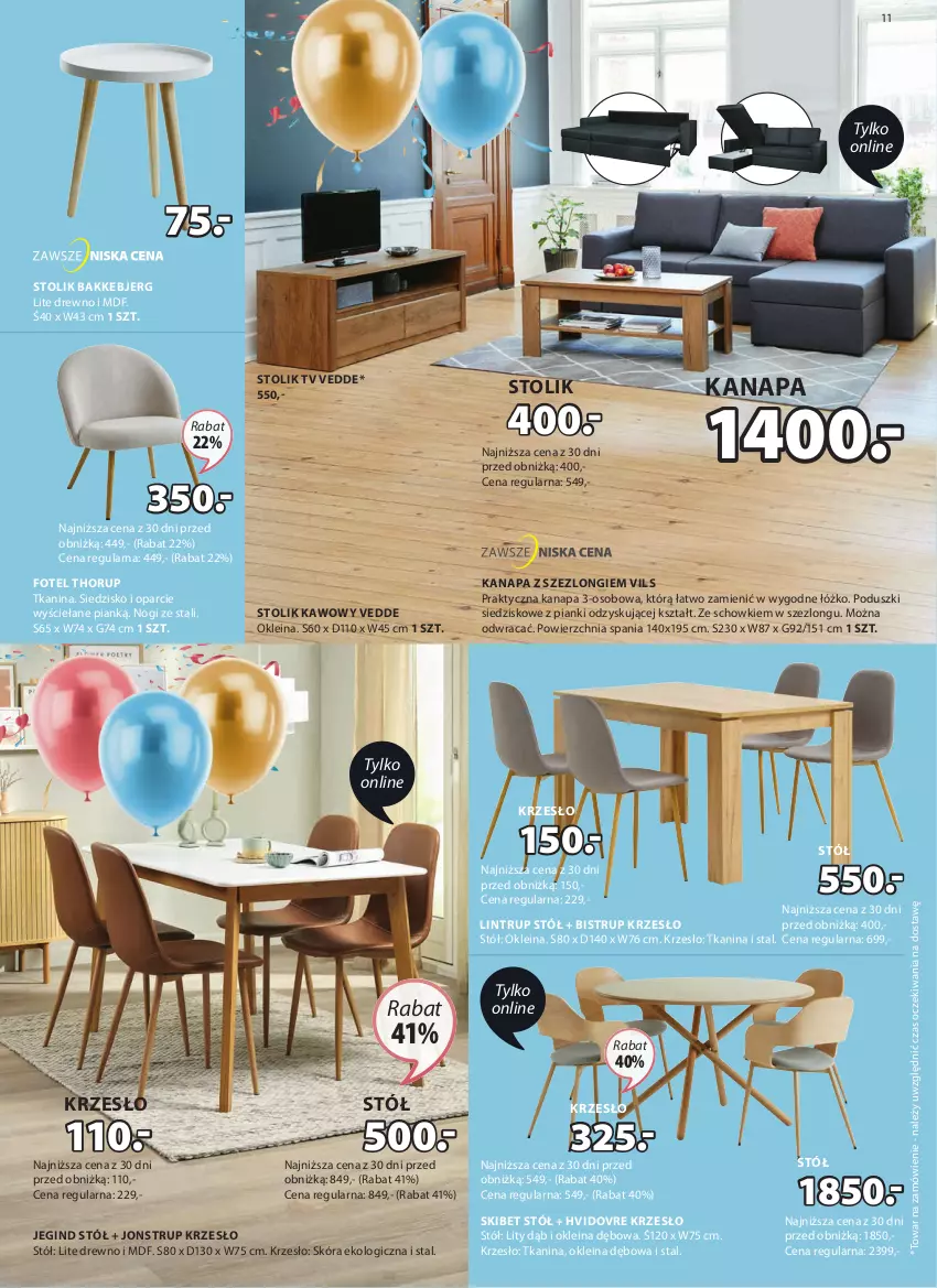 Gazetka promocyjna Jysk - Oferta tygodnia - ważna 24.04 do 12.05.2024 - strona 12 - produkty: Fotel, Gin, Kanapa, Krzesło, Siedzisko, Stół, Stolik, Stolik kawowy, Szezlong