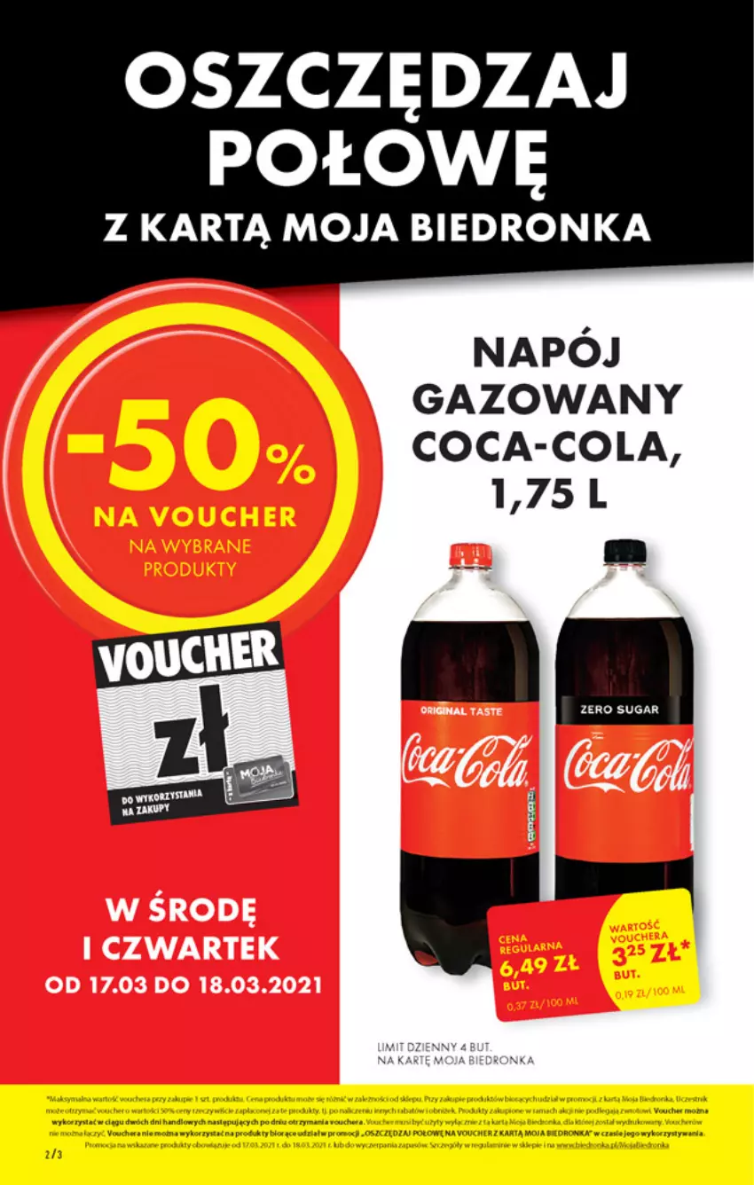 Gazetka promocyjna Biedronka - W tym tygodniu - ważna 18.03 do 24.03.2021 - strona 2 - produkty: Coca-Cola, Dron, Napój, Napój gazowany