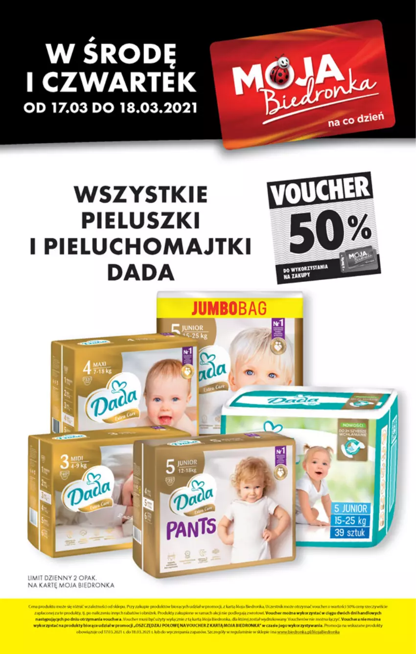 Gazetka promocyjna Biedronka - W tym tygodniu - ważna 18.03 do 24.03.2021 - strona 3 - produkty: Dada, Majtki, Pieluchomajtki