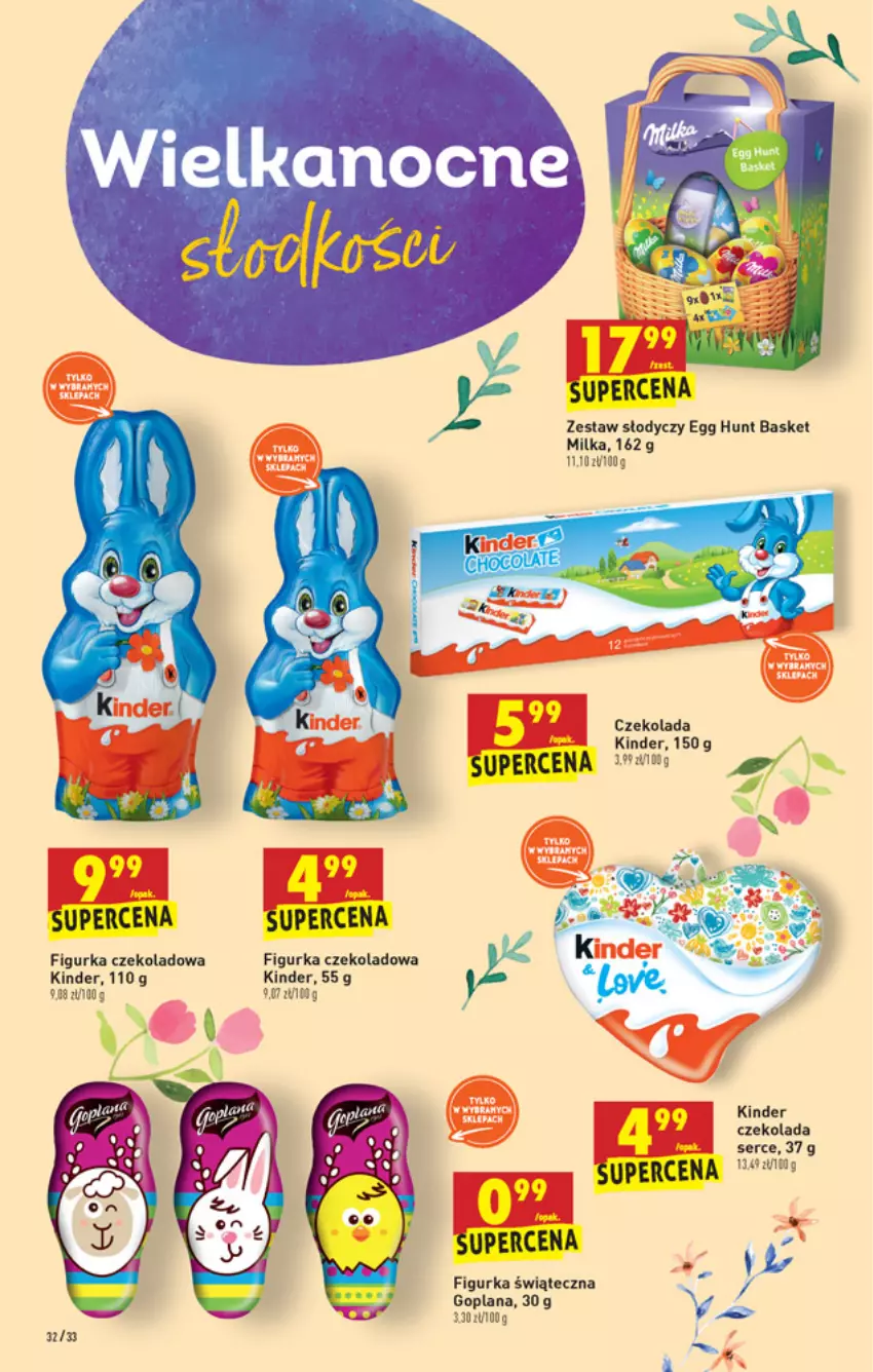 Gazetka promocyjna Biedronka - W tym tygodniu - ważna 18.03 do 24.03.2021 - strona 32 - produkty: Czekolada, Goplana, Kinder, LANA, Milka, Ser