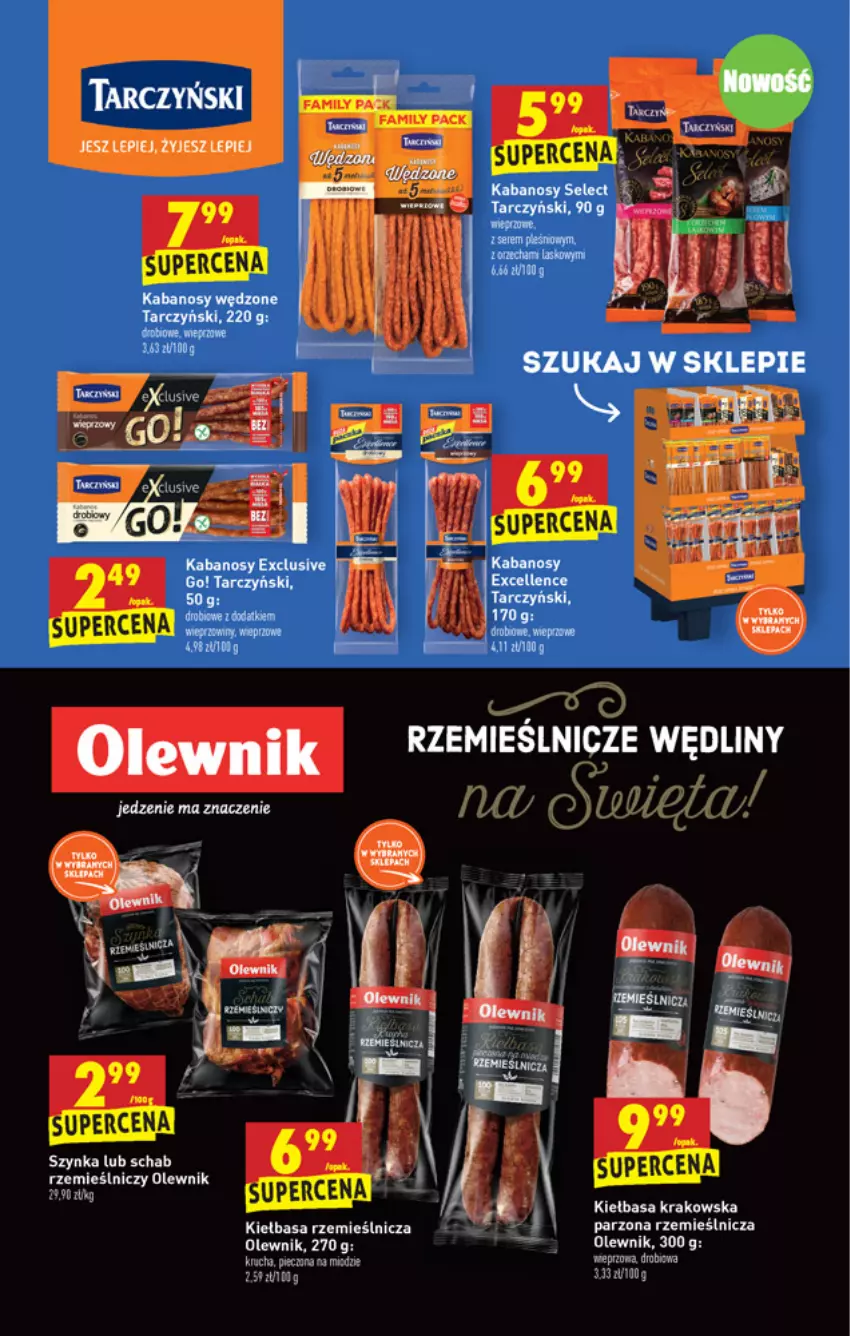 Gazetka promocyjna Biedronka - W tym tygodniu - ważna 18.03 do 24.03.2021 - strona 47 - produkty: Kabanos, Kiełbasa, Kiełbasa krakowska, Olewnik, Ser, Szynka, Tarczyński